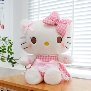 可爱洛丽塔哈喽kitty公仔毛绒玩具kt猫咪安抚玩偶女娃娃生日礼物