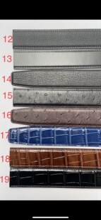 工厂批 皮带真皮头层牛皮自动扣腰带3.4cm鳄鱼纹皮带中青年 男士