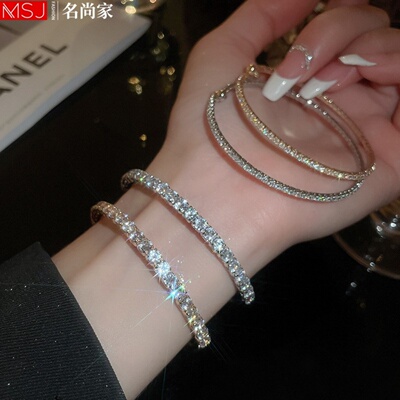 2024新款正圆镶钻开口手镯女手饰