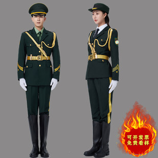 升旗手国旗班仪仗队服装学生升旗仪式护卫队礼服学校国旗队套装绿
