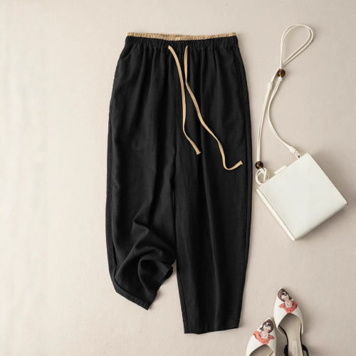 Women’s Vintage Commuter Wide-Leg Casual Pants 通勤女休闲裤