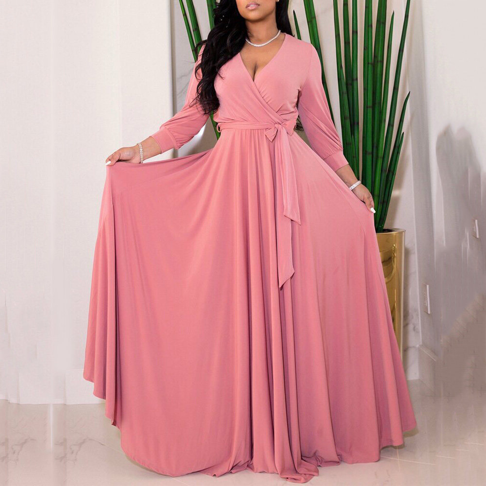 Lady Temperament Mid-Waist Belted Pure Color Big Swing Dress,女装/女士精品,连衣裙,淘宝优惠券,粉丝福利购,淘宝优惠卷