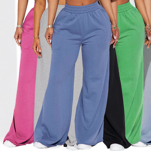 Women's Casual Sports Yoga Elastic Wide-Leg Pants 休闲运动裤