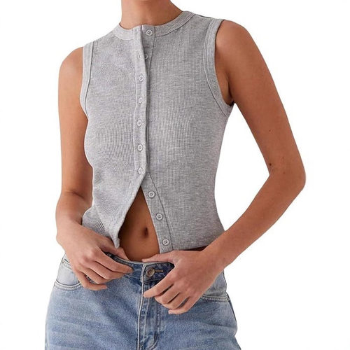 New Stylish Women's Slim Fit Sleeveless Vest修身无袖马甲背心