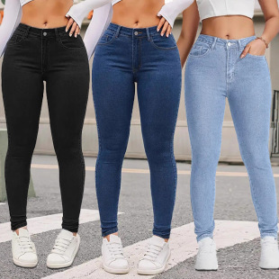Stretch Skinny Jeans Slimming Women显瘦牛仔裤 Waist for High