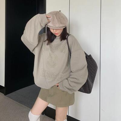ALLIN老钱风字母印花卫衣