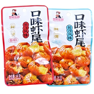 楚风瑶韵口味虾尾麻辣小龙虾即食熟食虾尾香辣蒜蓉虾球零食真虾尾