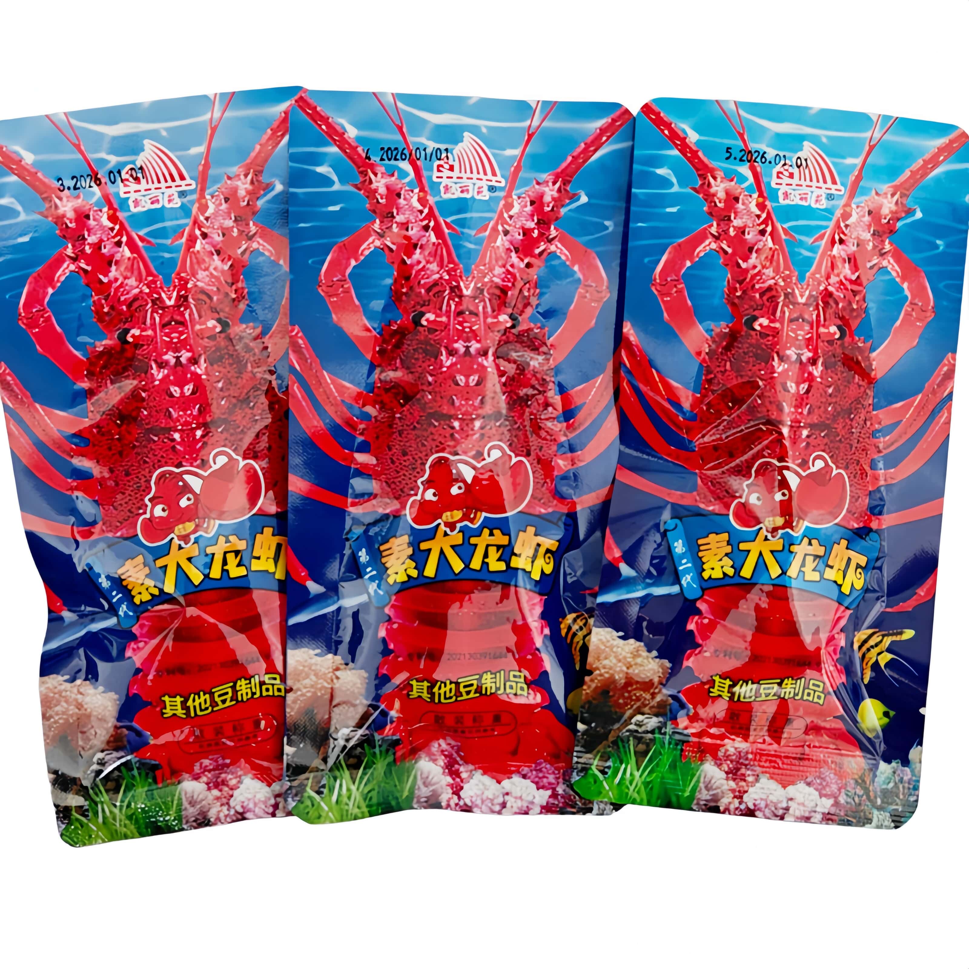 凯丽苑素大龙虾素食辣条豆制品8090休闲网红素肉麻辣小吃零食批发