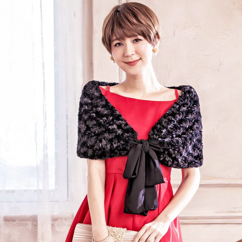 雪纺宴会婚纱礼服披肩保暖坎肩女