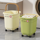 洗衣桶大容量家用加厚加深带轮手提塑料水桶浴室脏衣篮玩具收纳桶