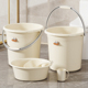 奶油风水桶家用加厚特大号塑料桶学生宿舍洗衣洗澡桶泡脚桶储水桶