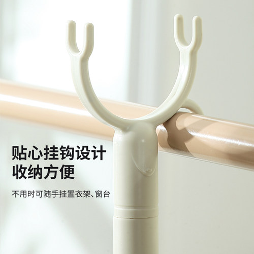 晾衣杆可伸缩晾衣撑衣杆挂衣杆