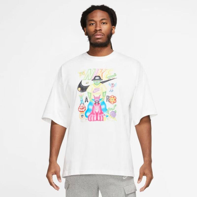 nike/耐克男装运动休闲百搭运动服针织宽松圆领透气t恤fd1354-100