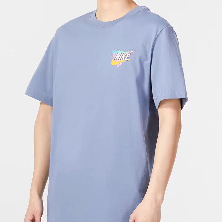nike/耐克男装运动休闲宽松透气背面印花短袖圆领t恤潮fd6637-493