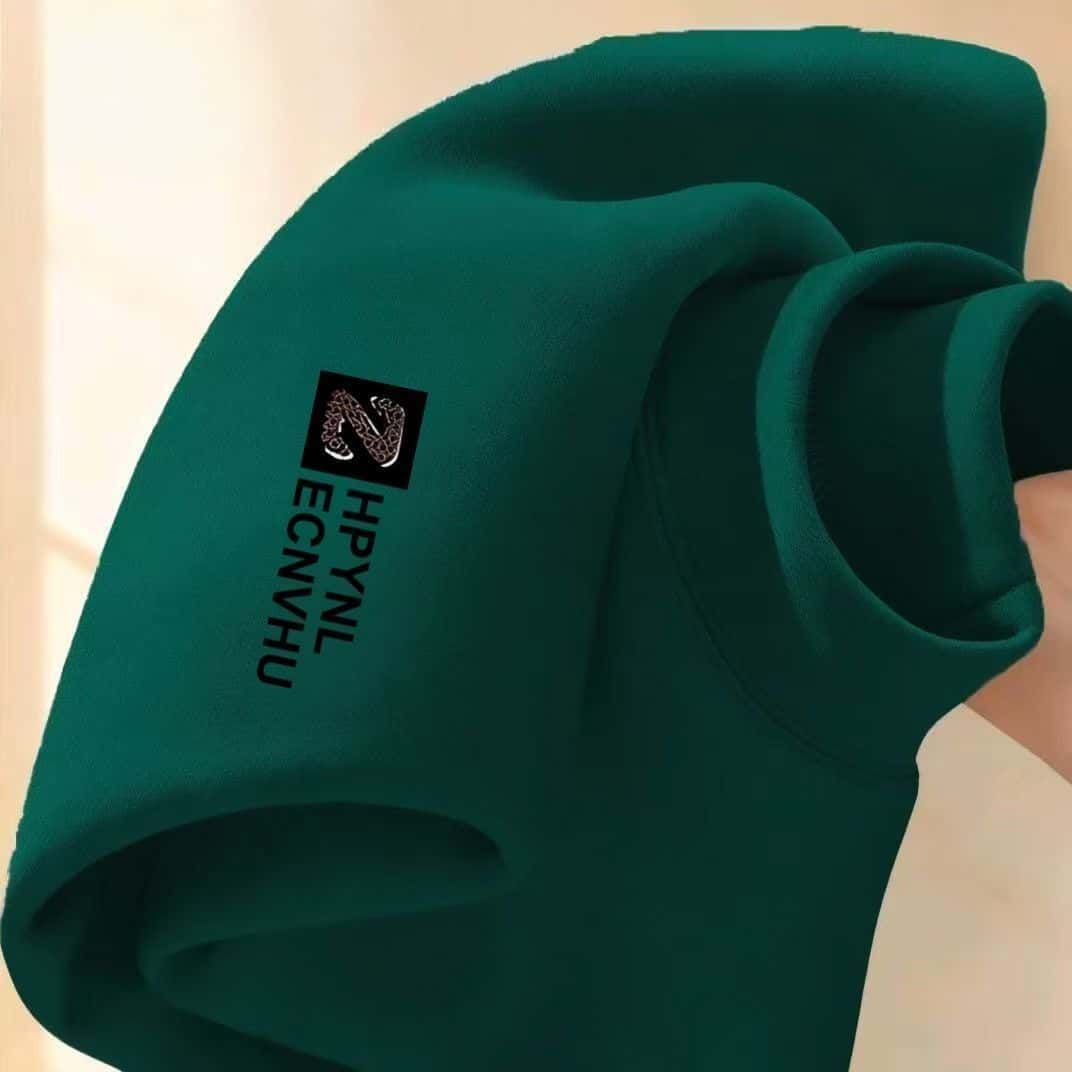 双面保暖德绒加厚秋冬长袖t恤男士中高领针织保暖打底衫男装1/2件