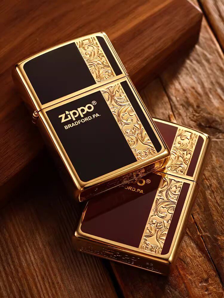 zippo打火机官方原装正版芝宝起源珐琅唐草之花煤油防风男士礼物
