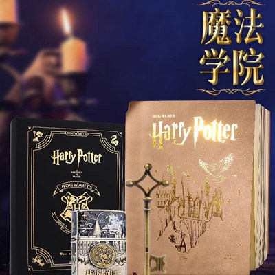 Zippo官方正品打火机魔法学院-哈利可转动珐琅防风煤油打火机