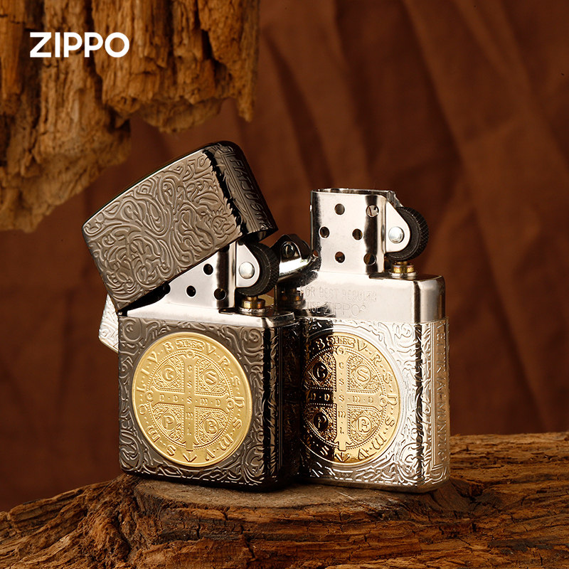 ZIPPO/之宝打火机 镀银双色康斯坦丁男士银色经典防风煤油