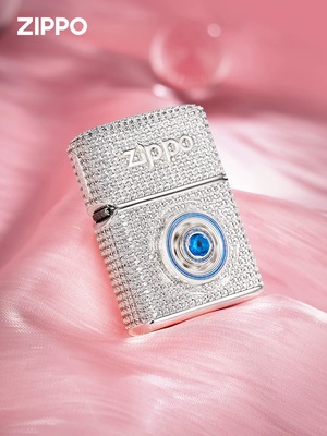 Zippo打火机 满钻罗盘重甲官方正品防风煤油送男朋友