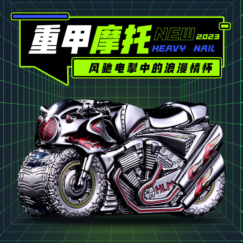 正版zippo煤油防风打火机 夜光重甲摩托车窄机黑冰立体套壳男送礼