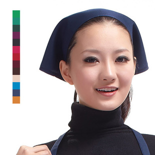 特价超市商场酒店茶楼女士店员营业员三角巾美甲店服务员职业头巾