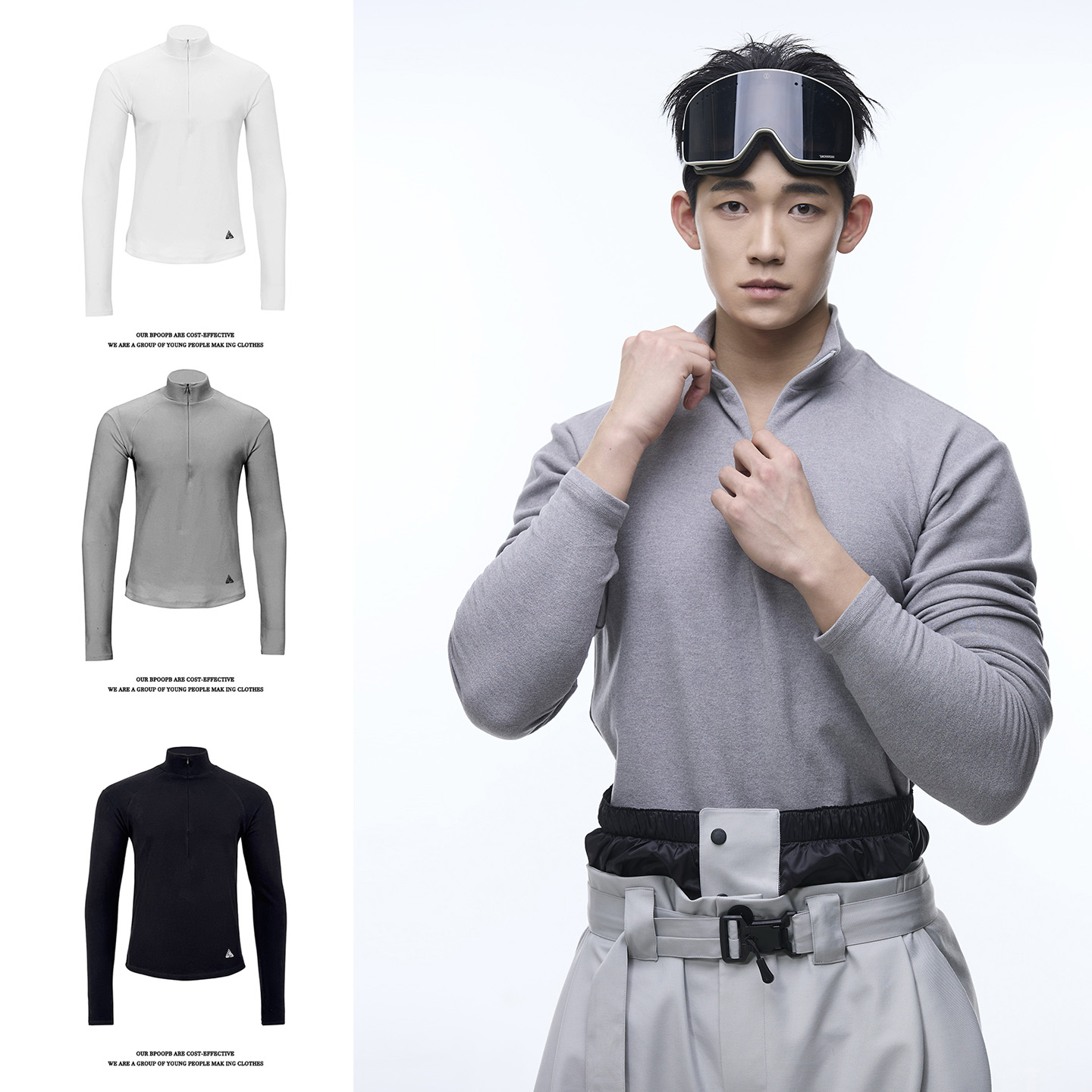 2025新款雪场滑雪服内搭德绒保暖排汗透气灰色东北户外雪服打底衫