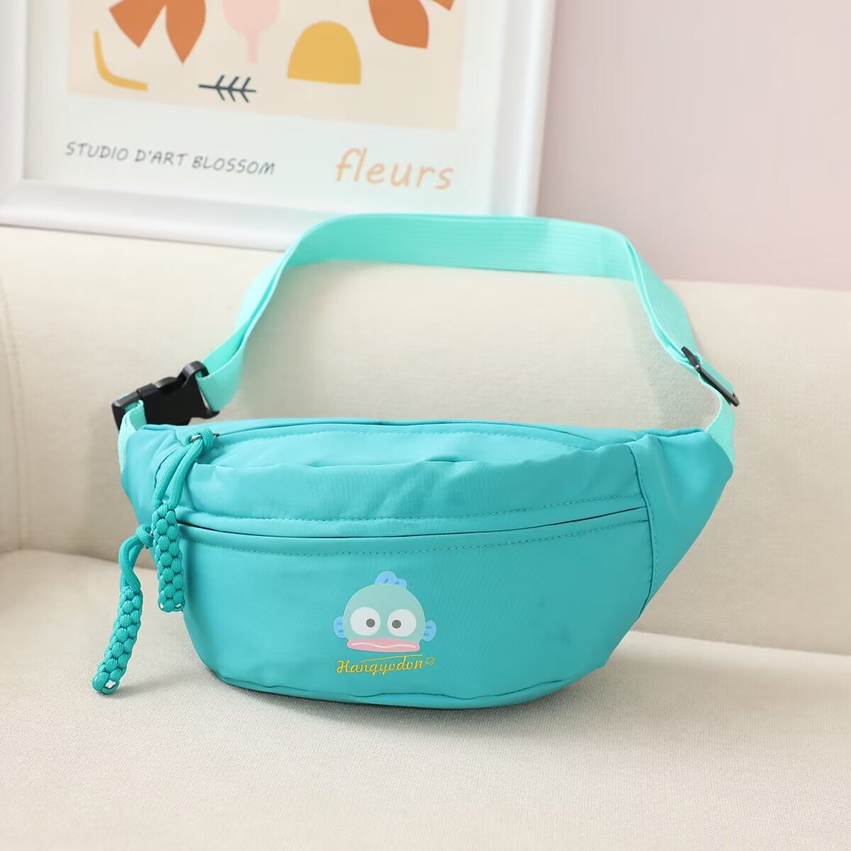 轻便丑鱼半人鱼胸包日系可爱清新森系少女腰包手机斜挎小包包女生