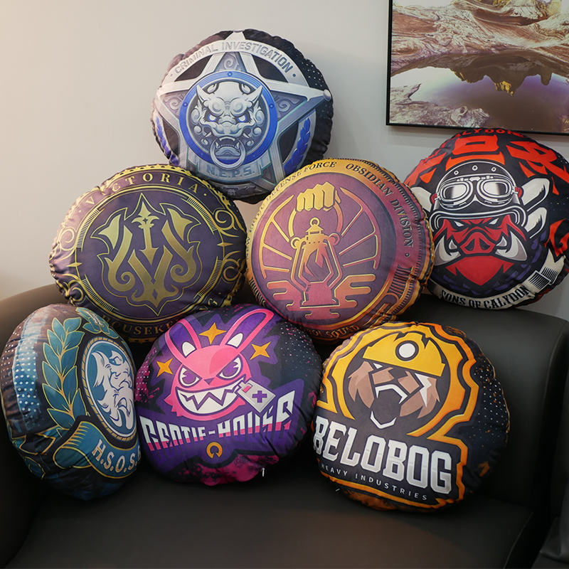 绝区零ZZZ阵营白祇重工狡兔屋周边圆形抱枕靠垫睡觉枕靠枕可拆洗