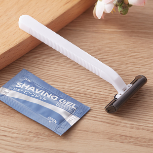 出口日本宾馆民宿酒店客栈用品一次性手动剃须刀剃须套者哩