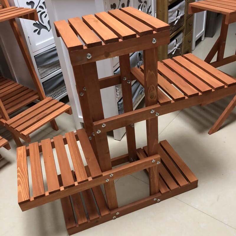 实木绿色健康材质室内绿植收纳