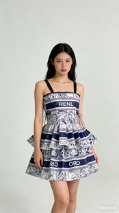 霸王茶姬环保服装废物利用儿童时装秀女孩创意风科技节中国风主题