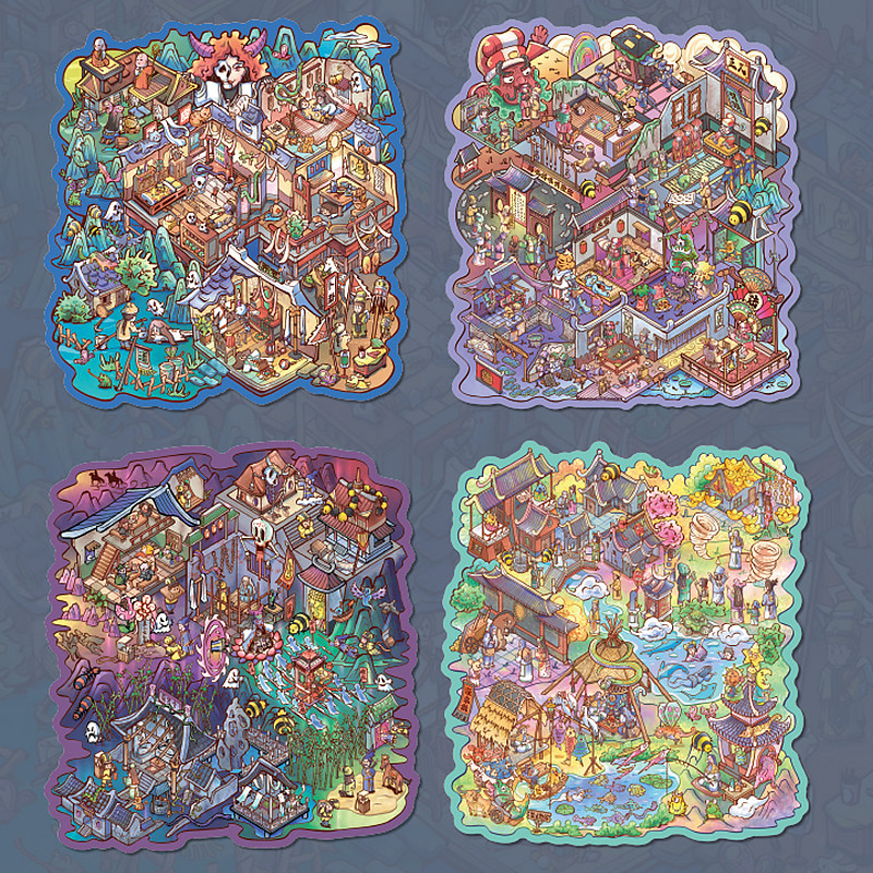 悦真聊斋志异系列造景贴纸