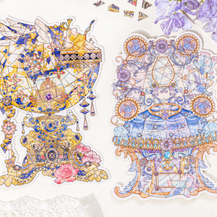 纸迹拾遗绘梦系列拼图造景贴纸酒神之杯镜畔鸢舞街微缩场景合集本3d立体小屋贴画手工diy拼图解压玩具女孩