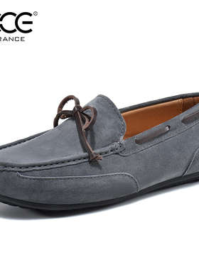 CCE男鞋软底一脚蹬懒人鞋真皮透气豆豆鞋舒适开车休闲鞋男H2506