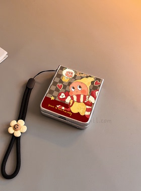 格子星星人适用小米mixflip华为purax手机壳pocket2硬novaflips三星zflip764卡通荣耀v磨砂oppofindn3n2女w25