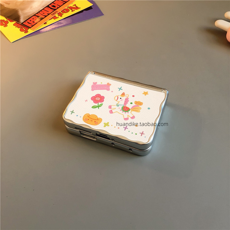 元宝小马贴皮适用小米mixflip2华为purax手机壳pocket2硬novaflip荣耀v三星zflip76450卡通女oppofindn3n2