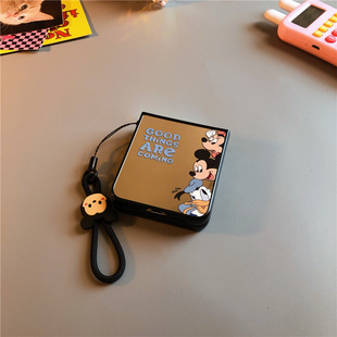 唐老鸭适用华为pocket2手机壳p50硬nova三星zflip7 5 6卡通vivox flip镜面oppofindn3n2女荣耀v小米mixflip女