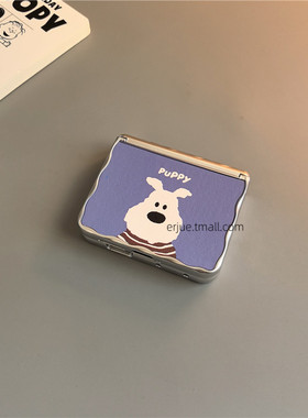 小狗中轴磁吸适用小米mixflip2华为purax手机壳pocket2硬磨砂可爱荣耀vflip三星zflip7564卡通女oppofindn3