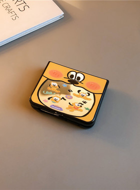 镜子托托狗适用华为purax手机壳pocket2小米mixflip硬novaflips三星zflip764卡通p50光面oppofindn3n2女w25