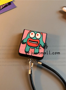 搞怪适用华为pocket2手机壳purax硬nova三星zflip7 6 4卡通vivox皮oppofindn3n2女荣耀v小米mix flip挂绳p50