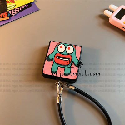 搞怪适用华为pocket2手机壳purax硬nova三星zflip7 6 4卡通vivox皮oppofindn3n2女荣耀v小米mix flip挂绳p50