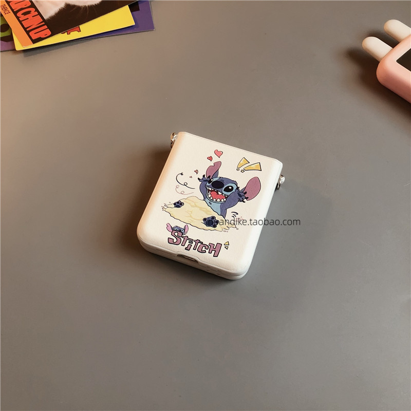 玩沙史迪仔贴皮适用小米mixflip2华为purax手机壳pocket2硬novaflip荣耀v三星zflip76450卡通女oppofindn3n2