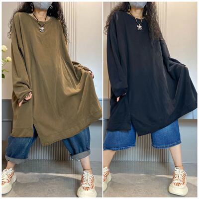 长袖宽松常规休闲全棉女士