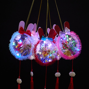 新年手提卡通玩具儿童闪光灯笼过年发光中国龙年灯春节摆地摊热卖