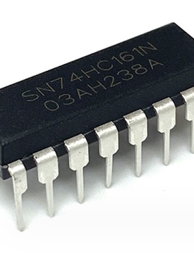 SN74HC161N 同步置数/异步复位同步4位二进制计数器 DIP16 中性