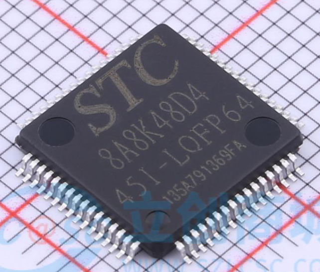 原装正品 STC8A8K48D4-45I-LQFP64 1T 8051微处理器单片机芯片