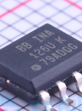 全新原装 INA126UA/2K5 丝印:INA126U 封装SOIC-8 仪表放大器IC