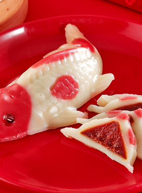 年糕鱼年年有余鱼形八宝饭锦鲤糕点糯米豆沙新居乔迁年货过年摆盘