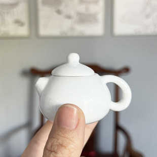 袖珍茶壶套装把把壶茶宠迷你陶瓷小茶壶摆件儿童早教工夫茶具