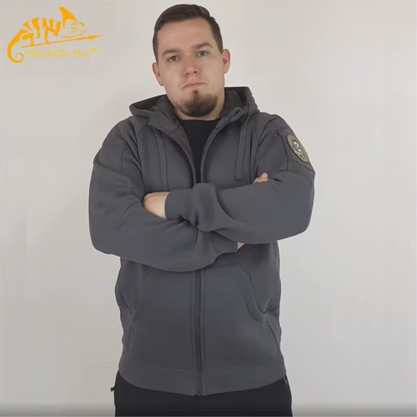 赫利肯保暖连帽战术宽松卫衣